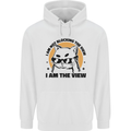 I am the View Funny Cat Mens 80% Cotton Hoodie White