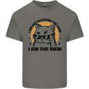 I am the View Funny Cat Mens Cotton T-Shirt Tee Top Charcoal