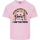 I am the View Funny Cat Mens Cotton T-Shirt Tee Top Light Pink