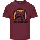 I am the View Funny Cat Mens Cotton T-Shirt Tee Top Maroon