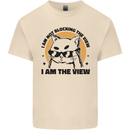 I am the View Funny Cat Mens Cotton T-Shirt Tee Top Natural