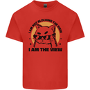 I am the View Funny Cat Mens Cotton T-Shirt Tee Top Red
