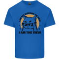 I am the View Funny Cat Mens Cotton T-Shirt Tee Top Royal Blue