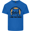 I am the View Funny Cat Mens Cotton T-Shirt Tee Top Royal Blue