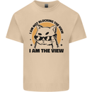 I am the View Funny Cat Mens Cotton T-Shirt Tee Top Sand