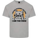 I am the View Funny Cat Mens Cotton T-Shirt Tee Top Sports Grey