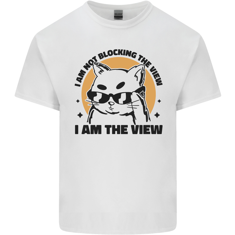 I am the View Funny Cat Mens Cotton T-Shirt Tee Top White