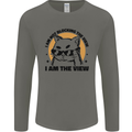 I am the View Funny Cat Mens Long Sleeve T-Shirt Charcoal