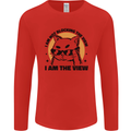 I am the View Funny Cat Mens Long Sleeve T-Shirt Red
