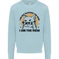 I am the View Funny Cat Mens Sweatshirt Jumper Light Blue