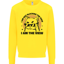 I am the View Funny Cat Mens Sweatshirt Jumper Yellow