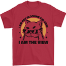 I am the View Funny Cat Mens T-Shirt 100% Cotton Red