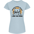 I am the View Funny Cat Womens Petite Cut T-Shirt Light Blue