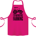 I'd Rather Be Farming Farmer Tractor Cotton Apron 100% Organic Pink