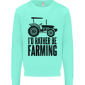 I'd Rather Be Farming Farmer Tractor Mens Sweatshirt Jumper Peppermint