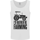 I'd Rather Be Farming Farmer Tractor Mens Vest Tank Top White