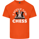 I'd Rather Be Playing Chess Kids T-Shirt Childrens Orange