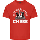 I'd Rather Be Playing Chess Kids T-Shirt Childrens Red