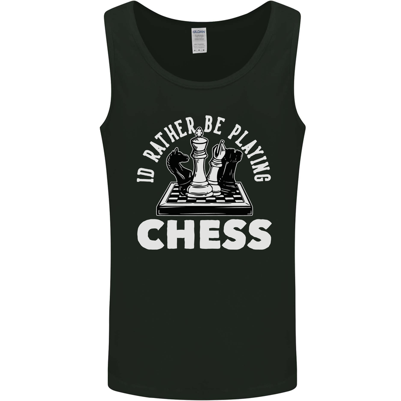 I'd Rather Be Playing Chess Mens Vest Tank Top Black