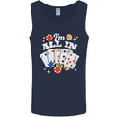 I'm All In Poker Mens Vest Tank Top Navy Blue