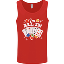 I'm All In Poker Mens Vest Tank Top Red
