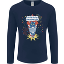 I'm Fine Funny at Fireworks Bonfire Day July 4th Mens Long Sleeve T-Shirt Navy Blue