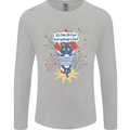 I'm Fine Funny at Fireworks Bonfire Day July 4th Mens Long Sleeve T-Shirt Sports Grey
