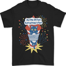 I'm Fine Funny at Fireworks Bonfire Day July 4th Mens T-Shirt 100% Cotton Black