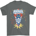 I'm Fine Funny at Fireworks Bonfire Day July 4th Mens T-Shirt 100% Cotton Charcoal