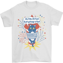 I'm Fine Funny at Fireworks Bonfire Day July 4th Mens T-Shirt 100% Cotton White