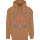 I'm Just Here For the Poker Mens 80% Cotton Hoodie Caramel Latte