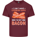I'm Not Bacon Funny Food Mens Cotton T-Shirt Tee Top Maroon