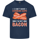 I'm Not Bacon Funny Food Mens Cotton T-Shirt Tee Top Navy Blue