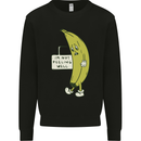 I'm Not Peeling Well Funny Ill Banana Kids Sweatshirt Jumper Black