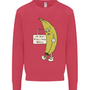 I'm Not Peeling Well Funny Ill Banana Kids Sweatshirt Jumper Heliconia