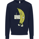 I'm Not Peeling Well Funny Ill Banana Kids Sweatshirt Jumper Navy Blue