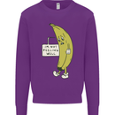 I'm Not Peeling Well Funny Ill Banana Kids Sweatshirt Jumper Purple