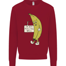 I'm Not Peeling Well Funny Ill Banana Kids Sweatshirt Jumper Red