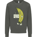 I'm Not Peeling Well Funny Ill Banana Kids Sweatshirt Jumper Storm Grey