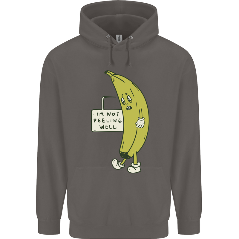 I'm Not Peeling Well Funny Ill Banana Mens 80% Cotton Hoodie Charcoal