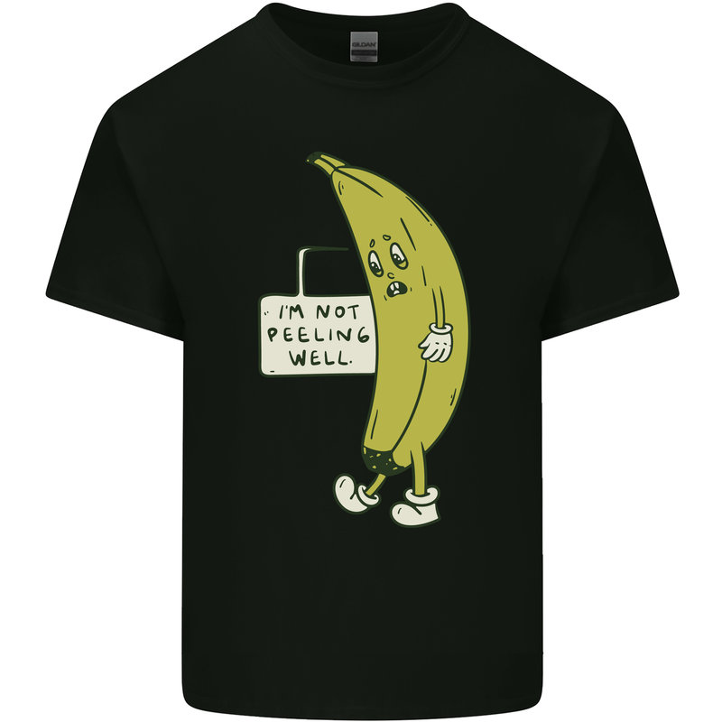 I'm Not Peeling Well Funny Ill Banana Mens Cotton T-Shirt Tee Top Black