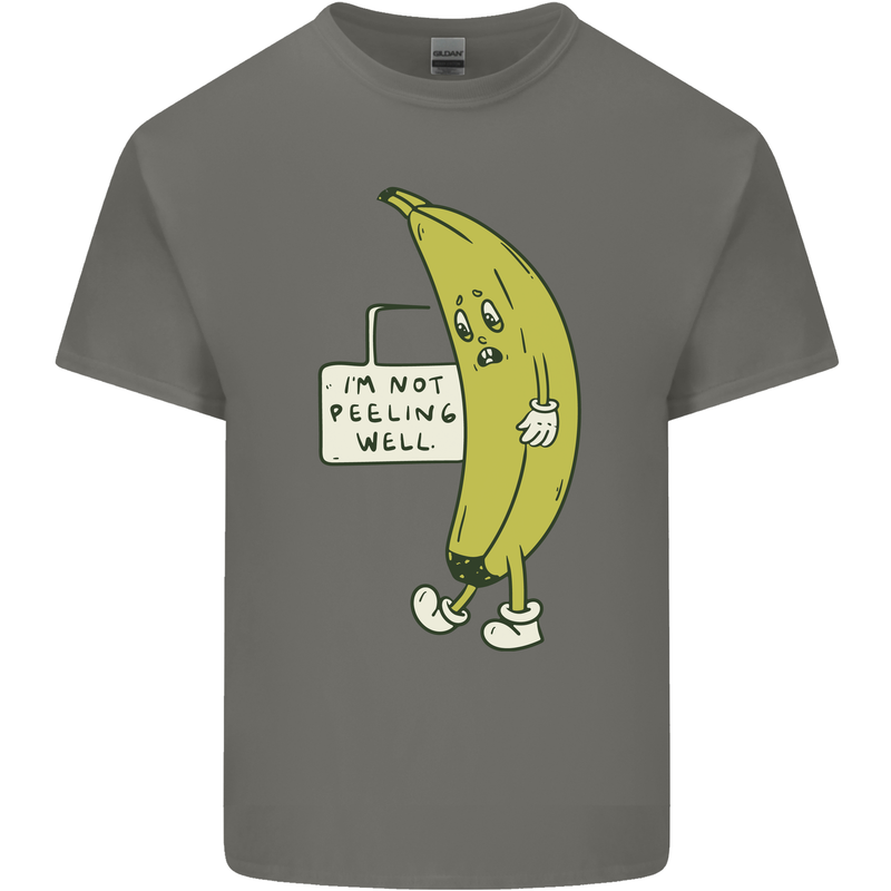 I'm Not Peeling Well Funny Ill Banana Mens Cotton T-Shirt Tee Top Charcoal