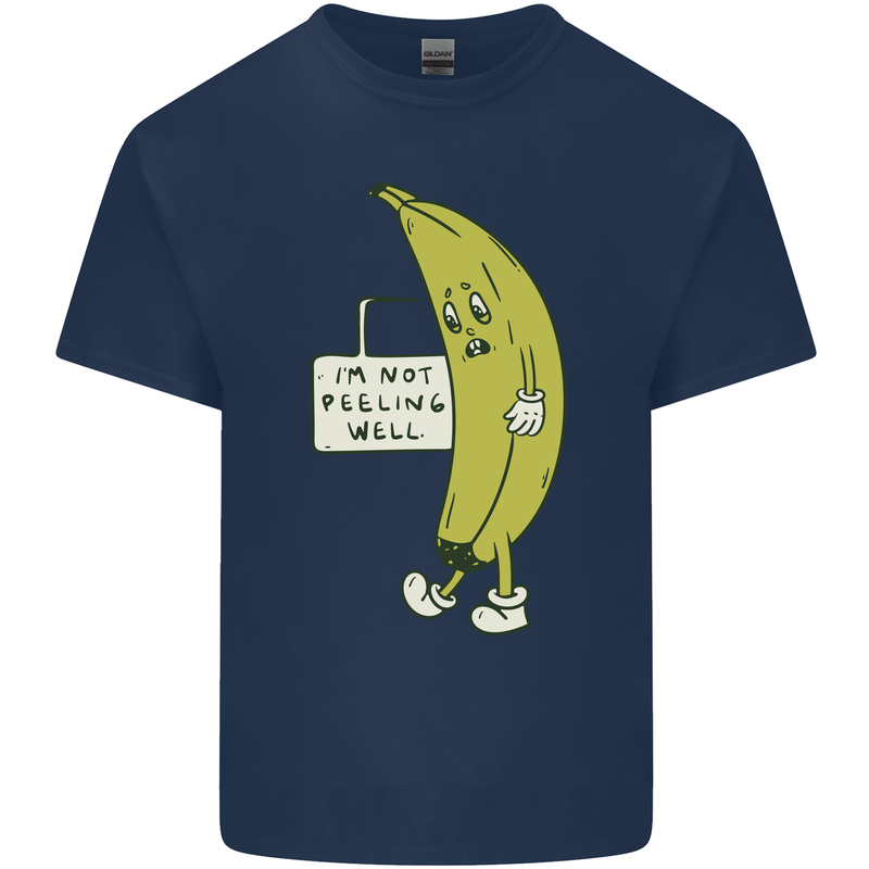 I'm Not Peeling Well Funny Ill Banana Mens Cotton T-Shirt Tee Top Navy Blue