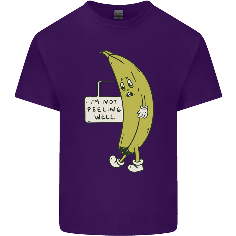 I'm Not Peeling Well Funny Ill Banana Mens Cotton T-Shirt Tee Top Purple