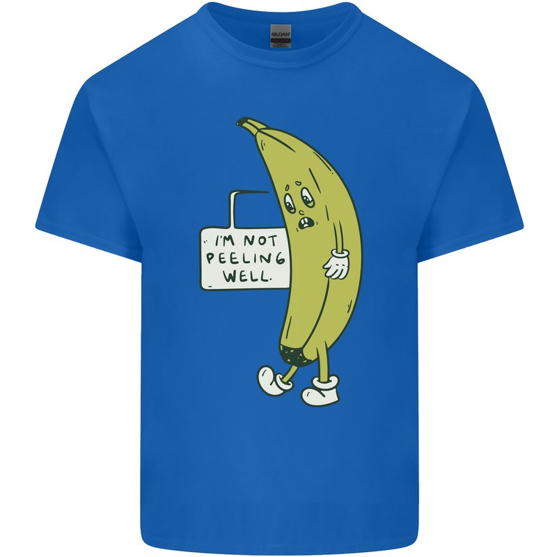 I'm Not Peeling Well Funny Ill Banana Mens Cotton T-Shirt Tee Top Royal Blue