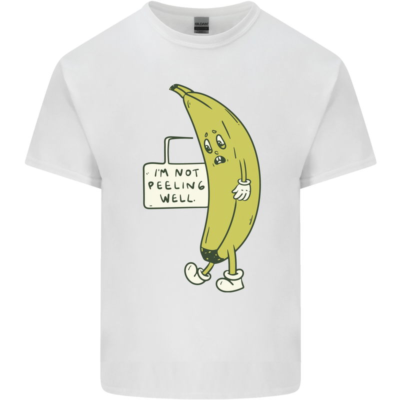 I'm Not Peeling Well Funny Ill Banana Mens Cotton T-Shirt Tee Top White