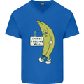 I'm Not Peeling Well Funny Ill Banana Mens V-Neck Cotton T-Shirt Royal Blue