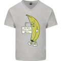 I'm Not Peeling Well Funny Ill Banana Mens V-Neck Cotton T-Shirt Sports Grey