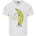 I'm Not Peeling Well Funny Ill Banana Mens V-Neck Cotton T-Shirt White
