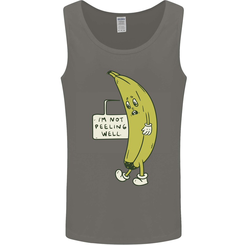 I'm Not Peeling Well Funny Ill Banana Mens Vest Tank Top Charcoal